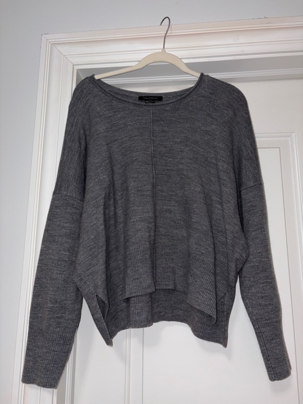 French Connection Heather Gray Crewneck Sweater